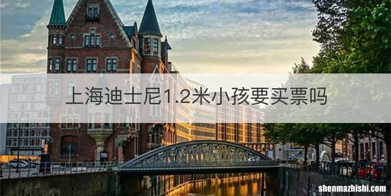 上海迪士尼1.2米小孩要买票吗