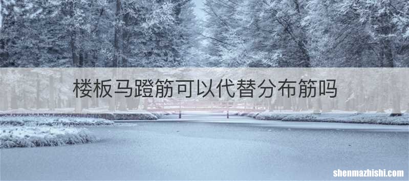楼板马蹬筋可以代替分布筋吗