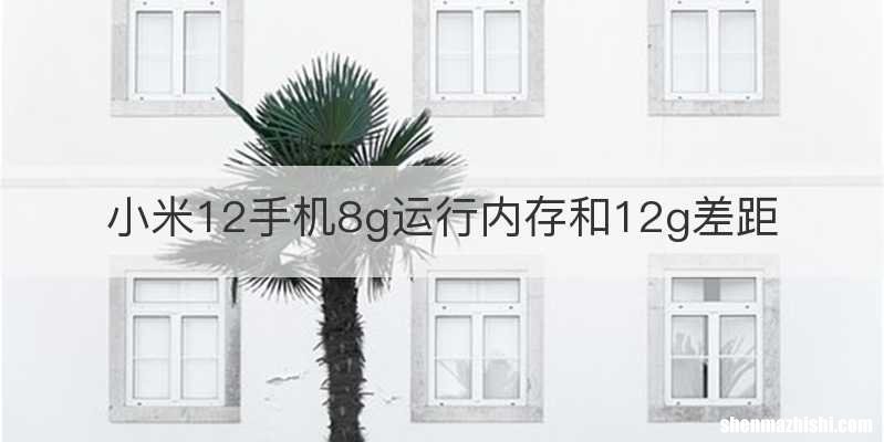 小米12手机8g运行内存和12g差距