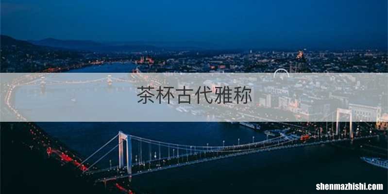 茶杯古代雅称