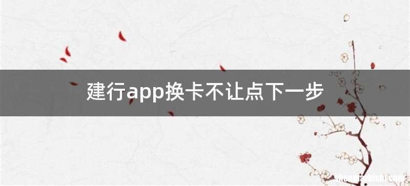 建行app换卡不让点下一步