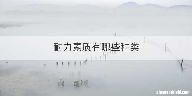 耐力素质有哪些种类