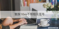 魅族16xs不照相无信号