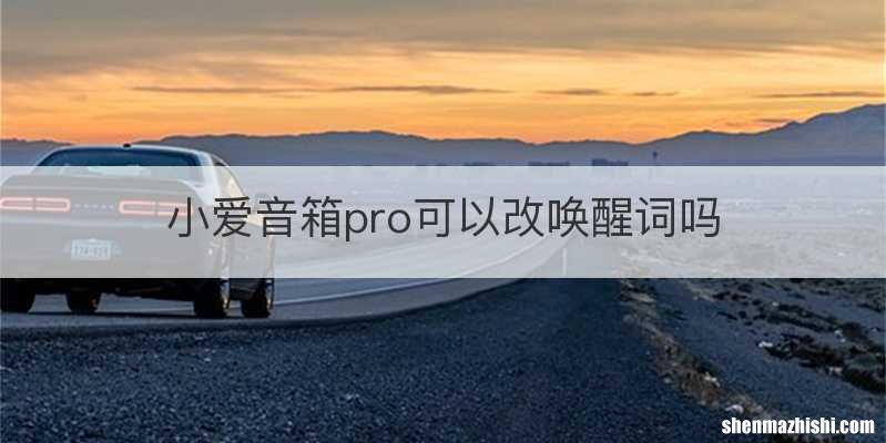 小爱音箱pro可以改唤醒词吗
