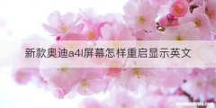 新款奥迪a4l屏幕怎样重启显示英文