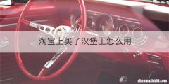 淘宝上买了汉堡王怎么用