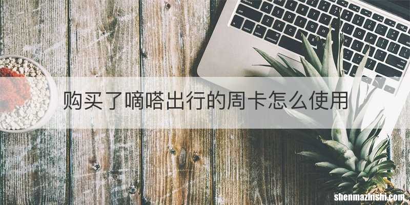 购买了嘀嗒出行的周卡怎么使用