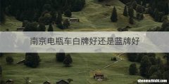 南京电瓶车白牌好还是蓝牌好
