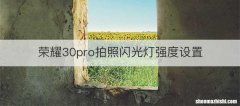 荣耀30pro拍照闪光灯强度设置