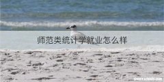 师范类统计学就业怎么样