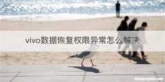 vivo数据恢复权限异常怎么解决