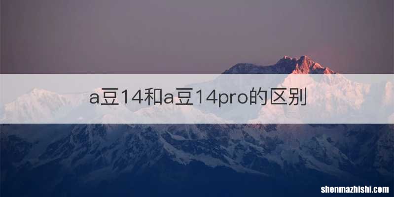 a豆14和a豆14pro的区别