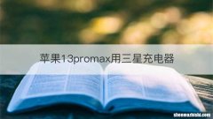 苹果13promax用三星充电器