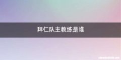 拜仁队主教练是谁