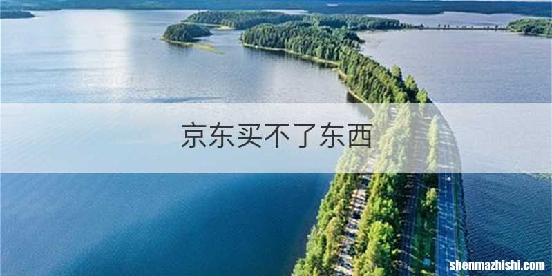 京东买不了东西