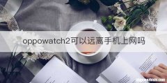 oppowatch2可以远离手机上网吗