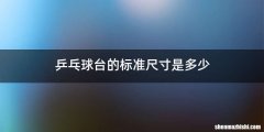 乒乓球台的标准尺寸是多少