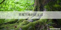 克服万难的近义词