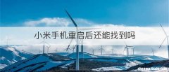 小米手机重启后还能找到吗