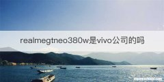 realmegtneo380w是vivo公司的吗