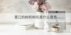 晋江的树和树坑是什么意思
