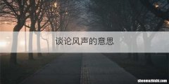 谈论风声的意思
