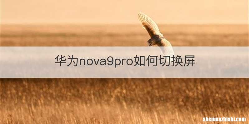 华为nova9pro如何切换屏