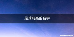 足球响亮的名字