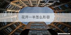 花开一半怎么形容