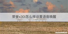 荣誉x30i怎么样设置语音唤醒