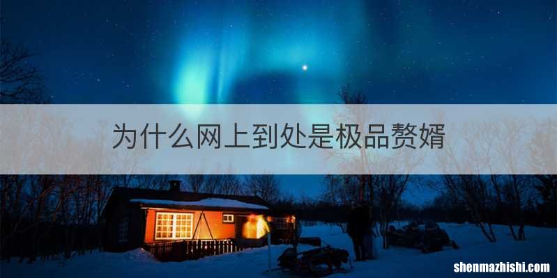 为什么网上到处是极品赘婿