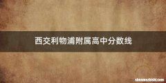 西交利物浦附属高中分数线