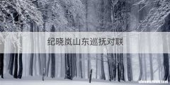 纪晓岚山东巡抚对联