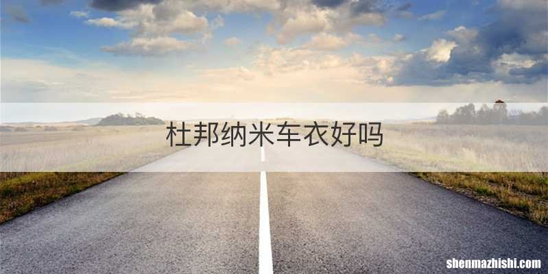 杜邦纳米车衣好吗