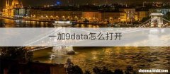 一加9data怎么打开