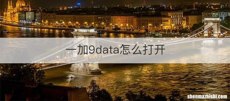 一加9data怎么打开