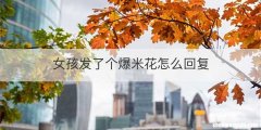 女孩发了个爆米花怎么回复