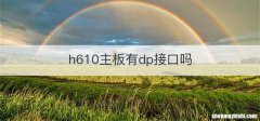 h610主板有dp接口吗