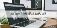 h610m主板能跑满12代i3吗