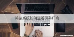 鸿蒙系统如何查看屏幕厂商
