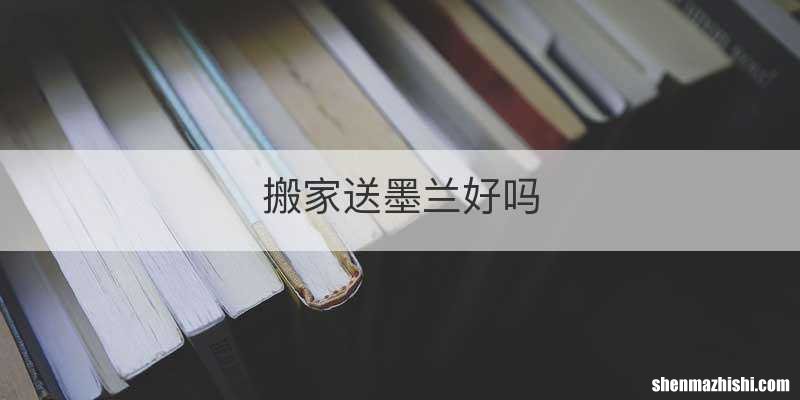 搬家送墨兰好吗