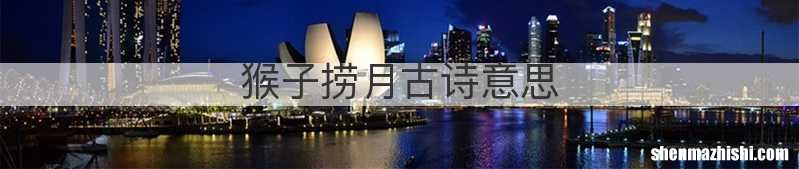 猴子捞月古诗意思