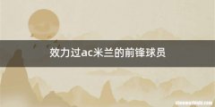 效力过ac米兰的前锋球员