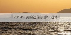 2014年买的社保该哪年退休