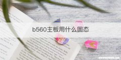 b560主板用什么固态