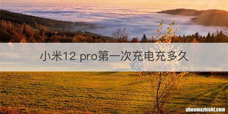 小米12 pro第一次充电充多久