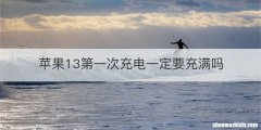 苹果13第一次充电一定要充满吗