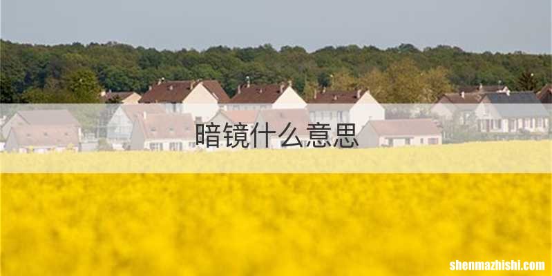 暗镜什么意思