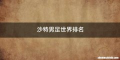 沙特男足世界排名