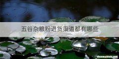 五谷杂粮粉进货渠道都有哪些
